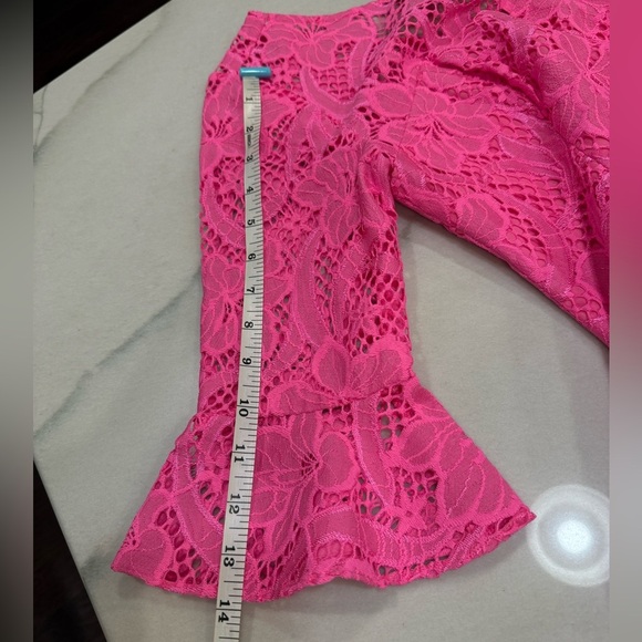 Lilly Pulitzer Allyson Dress Size 00 Pink Tropics Floral Lace NWT - Picture 7 of 16